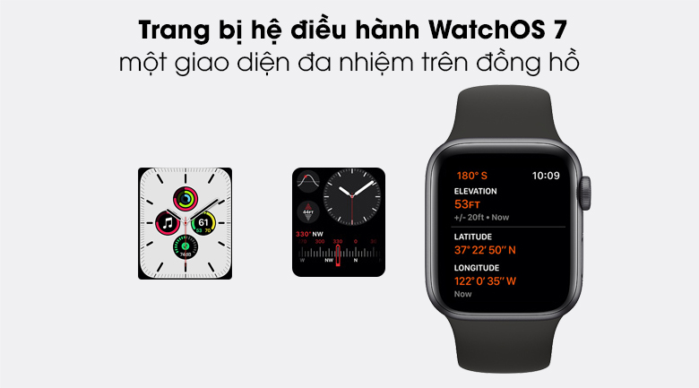 Apple Watch SE LTE 40mm viền nhôm dây cao su có hệ điều hành mạnh mẽ