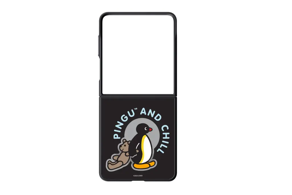 Ốp lưng gương Magnet Galaxy Z Flip8, Pingu Đen
